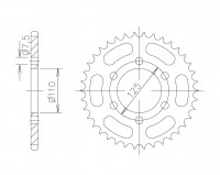 Kettenrad Stahl 38 Zähne Teilung 520 passend für Cagiva Kettenrad Stahl 38 Zähne Teilung 520 passend für Cagiva