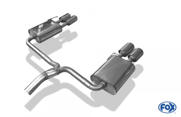 FOX Endschalldämpfer passend für Ford Mondeo IV Fließheck 2,5l – 2x106x71 Typ 33 rechts/links