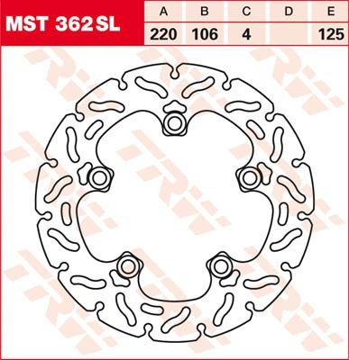 Bremsscheibe starr MST362SL