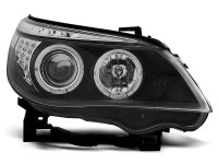 Scheinwerfer Angel Eyes schwarz LED-Blinker passend für BMW E60 / E61 Scheinwerfer Angel Eyes schwarz LED-Blinker passend für BMW E60 / E61