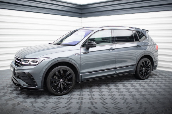Seitenschweller Ansatz Für VW Tiguan Allspace Mk2 Schwarz Hochglanz