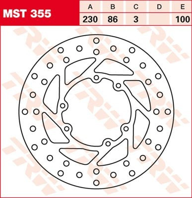 Bremsscheibe starr MST355