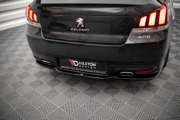Heckansatz Peugeot 508 GT Mk1 Facelift Schwarz Hochglanz