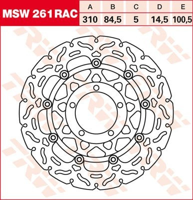 Bremsscheibe schwimmend MSW261RAC