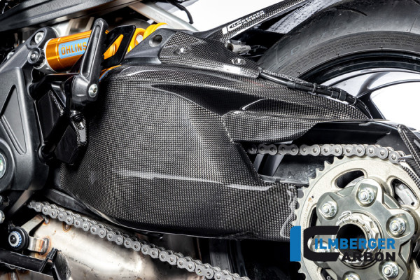 Ilmberger Carbon Schwingenabdeckung inkl. Kettenschutz glänzend für Ducati Diavel 1260 ab Modelljahr