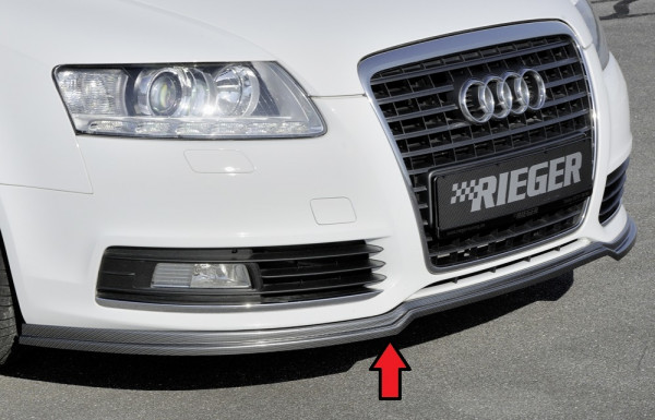 Rieger Spoilerlippe carbon look für Audi A6 (4F) Lim. 10.08-08.11 (ab Facelift)