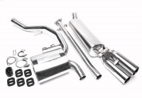 TA Technix Edelstahlanlage 2x76mm rund/gebördelt passend für Opel Calibra A TA Technix Edelstahlanlage 2x76mm rund/gebördelt passend für Opel Calibra A