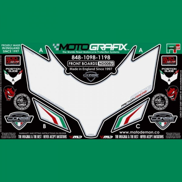 Motografix Steinschlagschutz passend für Ducati 848 / 1098 / 1198 ND008U