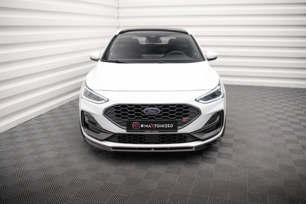 Front Ansatz V.2 Für Ford Focus ST / ST-Line Mk4 Facelift Schwarz Hochglanz