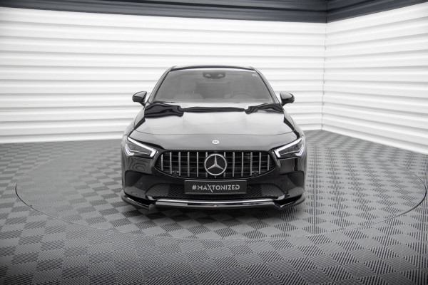 Front Ansatz V.1 Für Mercedes-Benz CLA C118 Schwarz Hochglanz