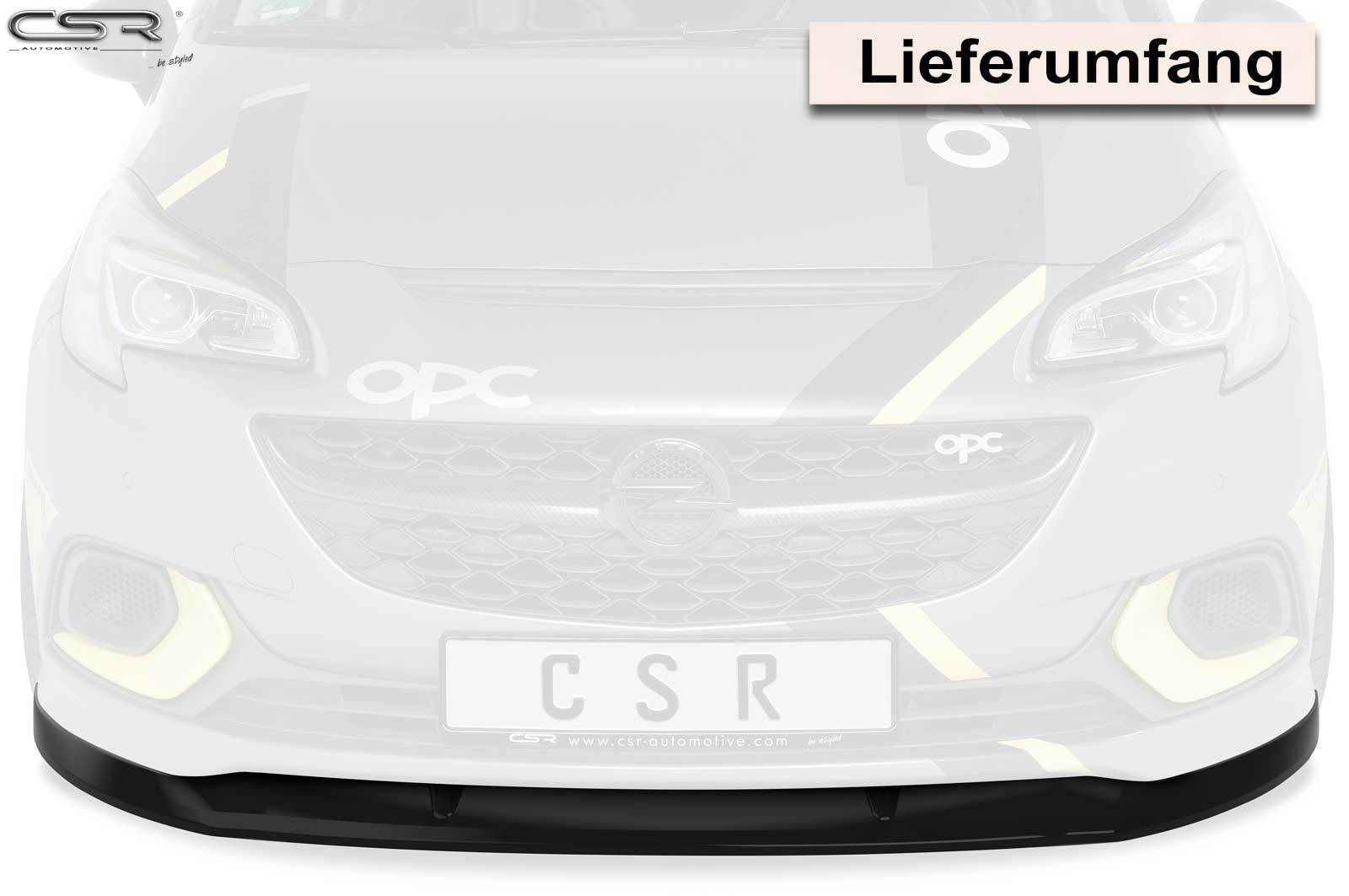 Cup-Spoilerlippe mit ABE für Opel Corsa E OPC CSL275 Schwarz Strukturiert, Spoilerlippe, Spoiler, Aerodynamik, Auto Tuning