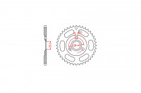 Kettenrad Stahl 33 Zähne Teilung 420 passend für Honda Kettenrad Stahl 33 Zähne Teilung 420 passend für Honda