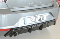 Rieger Heckeinsatz glanz schwarz für Seat Ibiza (KJ) 5-tür. 01.17- Ausführung: Schwarz matt