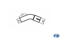 Uni-Rohrbogen 45° geweitet Edelstahl Ø 80mm - Radius 120mm Uni-Rohrbogen 45° geweitet Edelstahl Ø 80mm - Radius 120mm