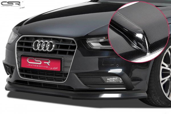 Cup-Spoilerlippe mit ABE für Audi A4 B8 CSL176-C Carbon Look Hochglanz