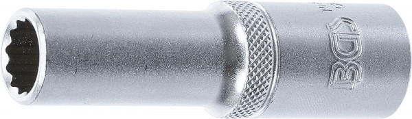 BGS Steckschlüssel-Einsatz Zwölfkant, tief – 12 mm (1/2 Zoll Innenvierkant)