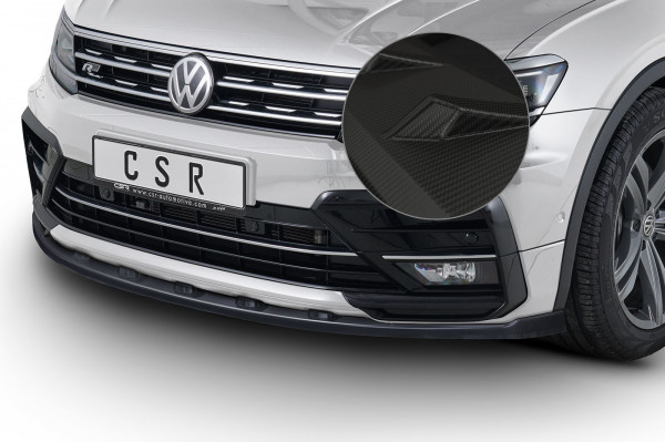 Cup-Spoilerlippe mit ABE für VW Tiguan II CSL367-M Carbon Look Matt