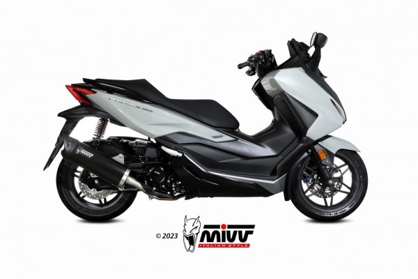 MIVV MOVER Edelstahl Schwarz mit Kat passend für Honda ADV/SH/FORZA 350 22-24