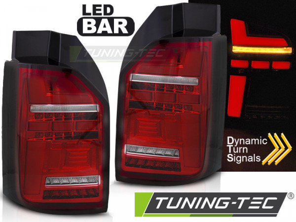 LED Bar Rückleuchten rot weiß dynamische Blinker Passend Für VW T6.1 20- OEM Birne