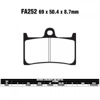 EBC FA252 HH Bremsbeläge passend für Yamaha EBC FA252 HH Bremsbeläge passend für Yamaha