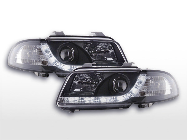 Scheinwerfer Set Daylight LED Tagfahrlicht Audi A4 B5 8D 94-99 schwarz