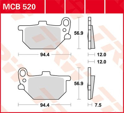 Scheibenbremsbeläge MCB520