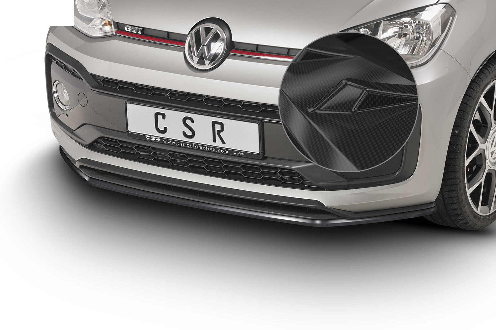 Cup-Spoilerlippe mit ABE für VW up! GTI CSL357-C Carbon Look Hochglanz, Spoilerlippe, Spoiler, Aerodynamik, Auto Tuning