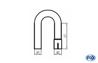 FOX Uni-Rohrbogen 180° Edelstahl geweitet Ø 88,9mm Radius 135mm FOX Uni-Rohrbogen 180° Edelstahl geweitet Ø 88,9mm Radius 135mm