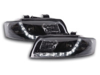 Scheinwerfer Set Daylight LED Tagfahrlicht Audi A4 Typ 8E 01-04 schwarz