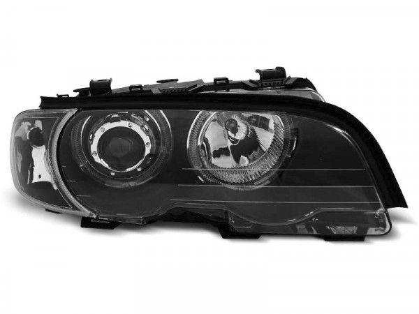 Scheinwerfer Angel Eyes LED schwarz passend für BMW E46 04.99-03.03 Coupé Cabrio
