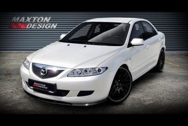 Front Ansatz Für MAZDA 6 MK1 VORFACELIFT (2002-2005) Schwarz Hochglanz