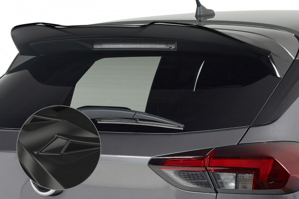 Heckflügel mit ABE für Opel Corsa F HF610 Schwarz Strukturiert