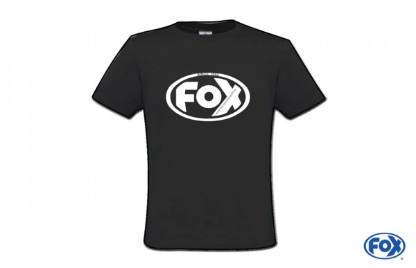 FOX T-Shirt Größe XXL Schwarz mit weisser Schrift "25 Jahre"