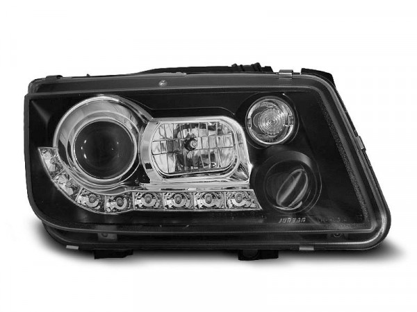 Scheinwerfer Tageslicht schwarz passend für VW Bora 09.98-05.05