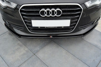 Front Ansatz V.1 Für Audi A6 C7 Schwarz Hochglanz