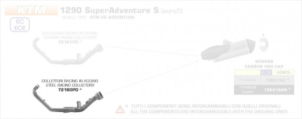 72180PD-Arrow Edelstahlkrümmer KTM 1290 Super Adventure S ´21