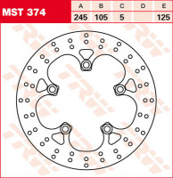 Bremsscheibe starr MST374 passend für Yamaha FZ6 & MT-03 Bremsscheibe starr MST374 passend für Yamaha FZ6 & MT-03