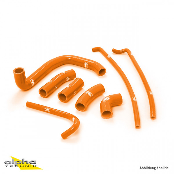 SAMCO SPORT Siliconschlauch Kit orange für Kawasaki ZX7R Modelljahr 1996-2003