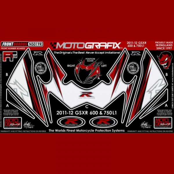 Motografix Steinschlagschutz vorn Suzuki GSX-R 600 / 750 2011- NS019R