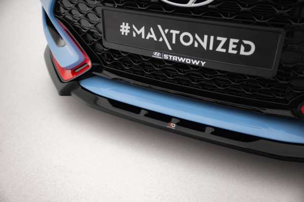 Front Ansatz V.2 Für Hyundai Veloster N Mk2 Schwarz Hochglanz