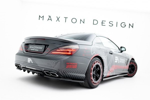 Mittlerer Cup Diffusor DTM Look Heck Ansatz Für Mercedes-Benz SL 63 AMG R231 Schwarz Hochglanz