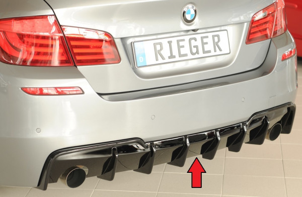 Rieger Heckeinsatz glanz schwarz für BMW 5er F10 (5L) Lim. 03.10-06.13 (bis Facelift)