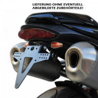 Kennzeichenhalter passend für Triumph Speed Triple 1050 (11–15) verstellbar schwarz inkl. Reflektorh Kennzeichenhalter passend für Triumph Speed Triple 1050 (11–15) verstellbar schwarz inkl. Reflektorh