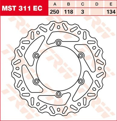 Bremsscheibe starr MST311EC