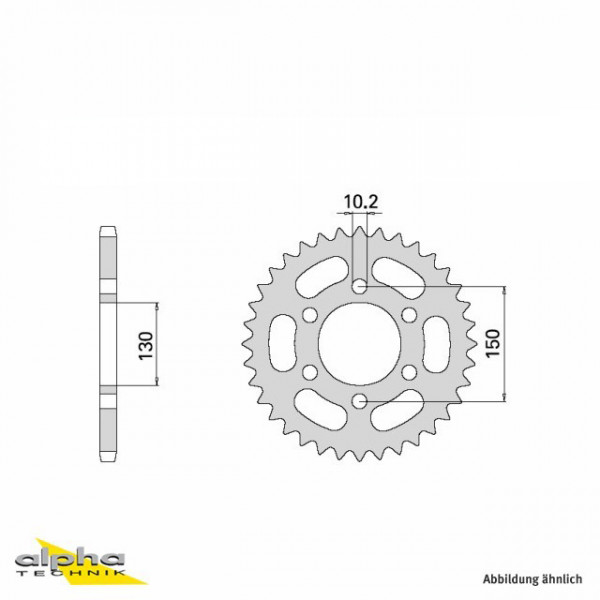 Kettenrad Aluminium YAMAHA Z-44
