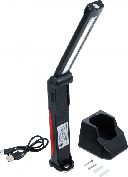 Akku-Knicklampe 6,5 W COB-LED mit Ladestation