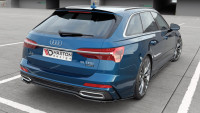 Mittlerer Diffusor Heck Ansatz Für Audi A6 S-Line C8 Schwarz Hochglanz