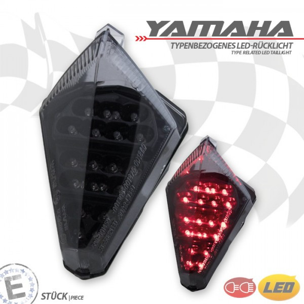 LED-Rücklicht Yamaha | YZF-R1 07-08 T-Max 530 12-16 | getönt | E-geprüft