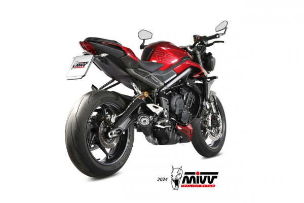 MIVV X-M5 Edelstahl Schwarz TRIUMPH STREET TRIPLE 765 R-RS 2023-2024