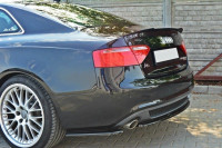 Spoiler CAP Für Audi S5 / A5 / A5 S-Line 8T / 8T FL Coupe Schwarz Hochglanz